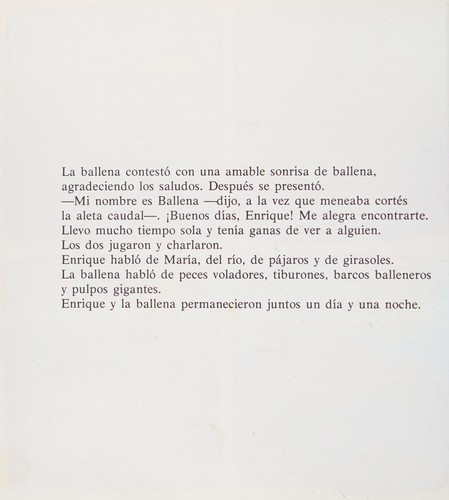 Cover for Buenos Dias Querida Ballena/Good Morning, My Dear Whale