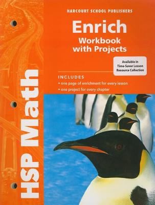 Cover for HSP Math Enrich Workbook with Projects Grade 5