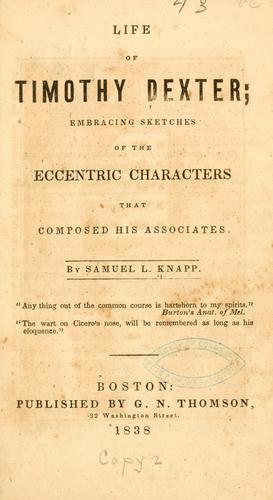 Cover for Life of Timothy Dexter