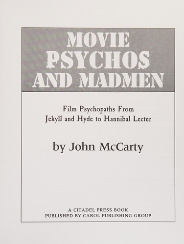 Cover for Movie psychos and madmen