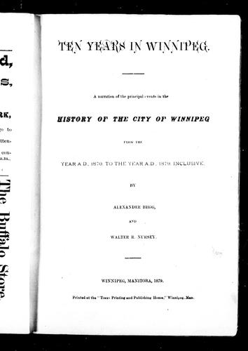 Cover for Ten years in Winnipeg