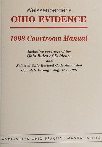 Cover for Ohio Evidence Courtroom Manual