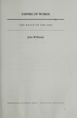 Cover for Empire of words