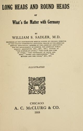 Cover for Long heads and round heads; or, What's the matter with Germany