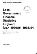 Cover for Local Government Financial Statistics, No 4 ,1990/91 - 1993/94