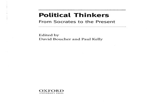 Cover for Political thinkers