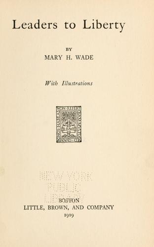 Cover for Leaders to liberty