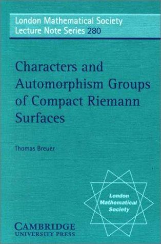 Cover for Characters and Automorphism Groups of Compact Riemann Surfaces