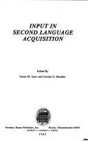 Cover for Input in Second Language (Issues in second language research)