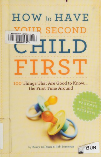 Cover for How to have your second child first
