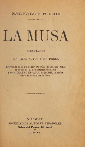 Cover for La musa