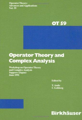 Cover for Operator theory and complex analysis