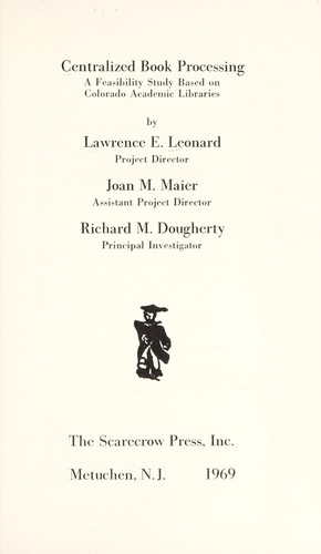 Cover for Centralized book processing