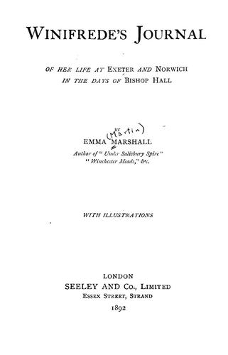 Cover for Winifrede's journal of her life at Exeter and Norwich in the days of Bishop Hall