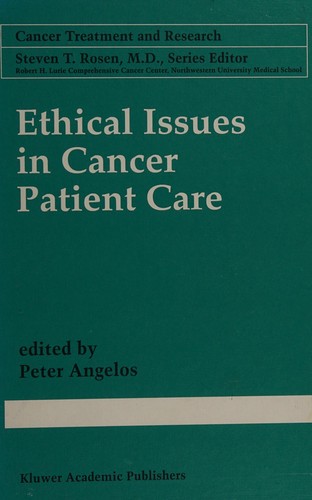 Cover for Ethical issues in cancer patient care