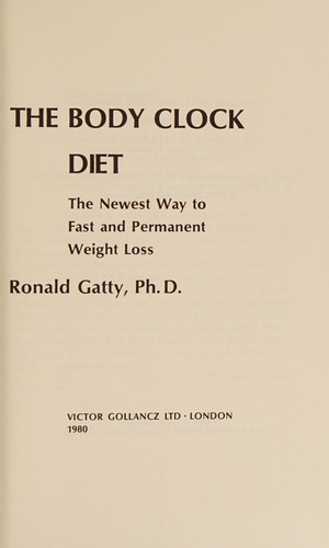 Cover for Body clock diet.