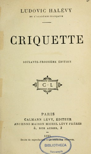 Cover for Criquette