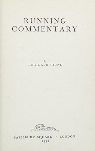Cover for Running commentary