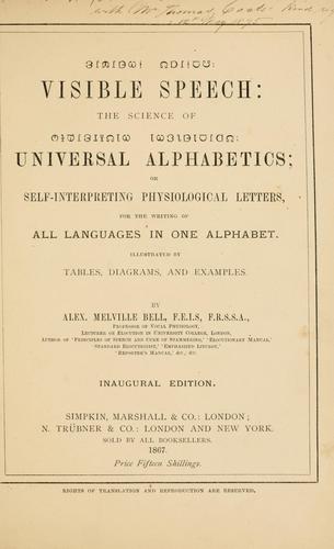 Cover for Visible speech