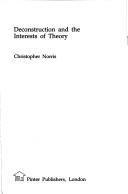 Cover for Deconstruction and the interests of theory