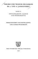 Cover for Theorie Und Technik Des Romans IM Und