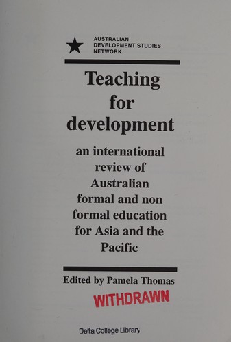 Cover for Teaching for development