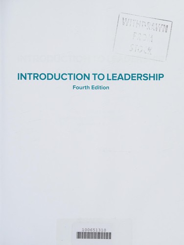 Cover for Introduction to Leadership