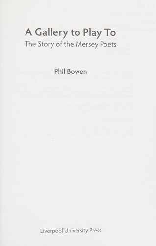 Cover for Gallery to Play To