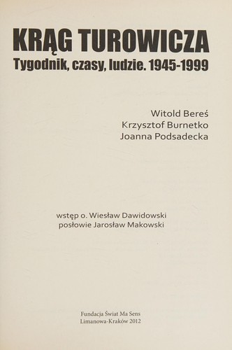 Cover for Krąg Turowicza