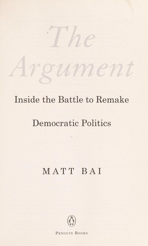 Cover for The argument