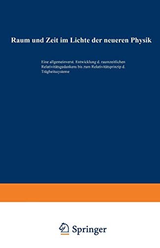 Cover for Raum und Zeit im Lichte der Neueren Physik