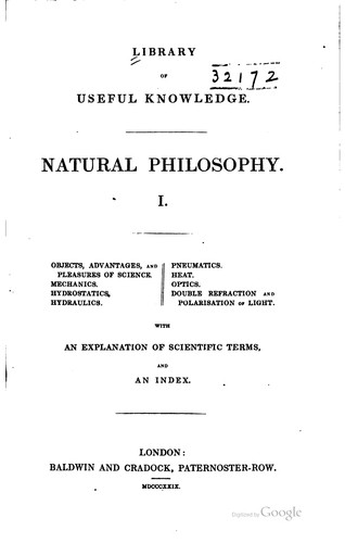Cover for Library of useful knowledge.