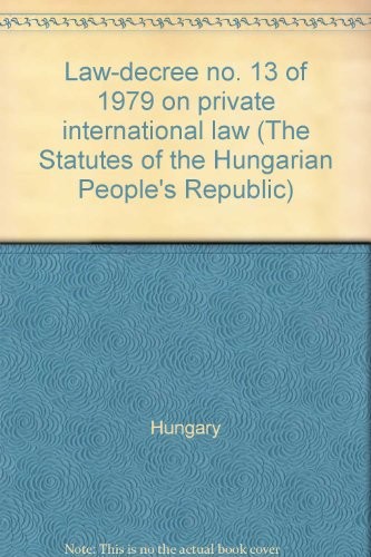 Cover for Law-decree no. 13 of 1979 on private international law.