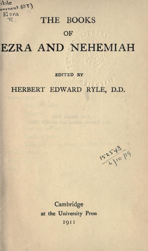 Cover for The Books of Ezra and Nehemiah.