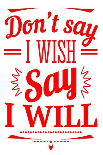Cover for Don't Say I Wish Say I Will