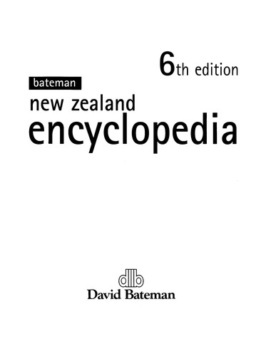 Cover for Bateman New Zealand encyclopedia.