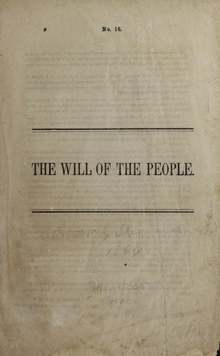 Cover for The will of the people