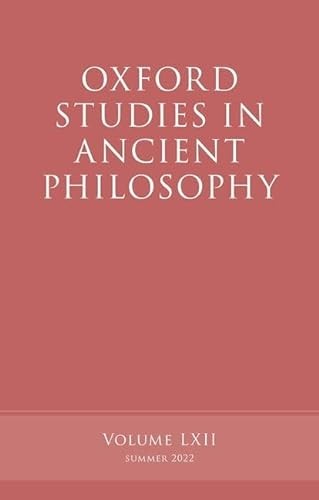 Cover for Oxford Studies in Ancient Philosophy, Volume 62