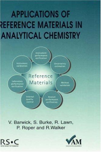 Cover for Applications of Reference Materials in Analytical Chemistry