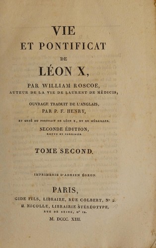 Cover for Vie et pontificat de Léon X
