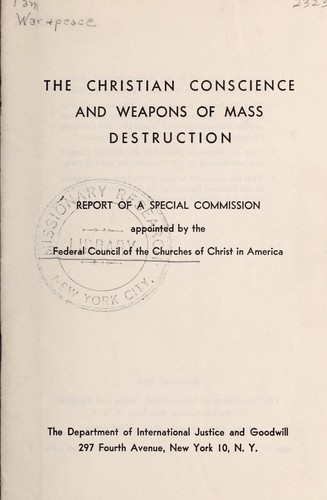 Cover for The Christian conscience and weapons of mass destruction