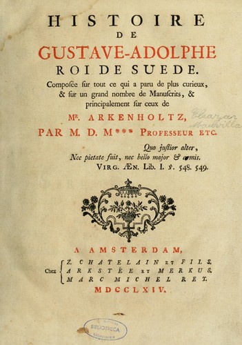 Cover for Histoire de Gustave-Adolphe, roi de Suede