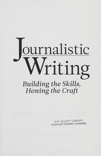 Cover for Journalistic writing