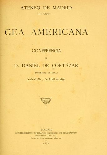 Cover for Gea americana