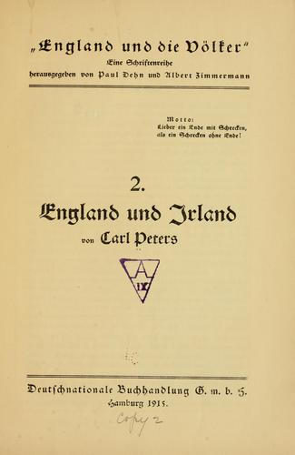 Cover for England und Irland...