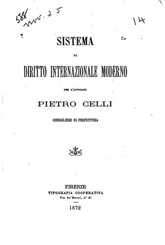 Cover for Sistema di diritto internazionale moderno