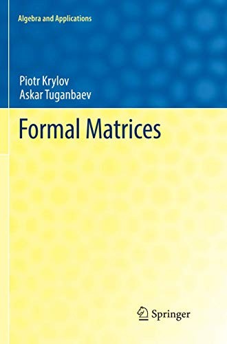 Cover for Formal Matrices