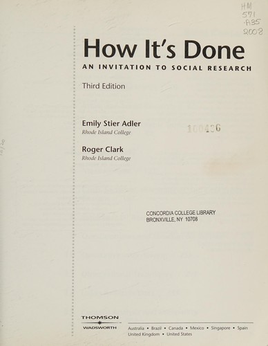 Cover for How it's done