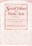 Cover for Socialvalues and poetic acts