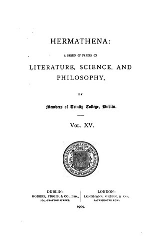 Cover for Hermathena